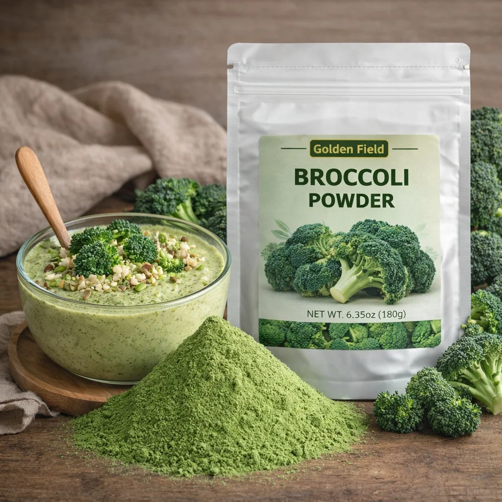 Broccoli Powder - Vegetable Powder, 6.35oz (180g) - Mild Vegetable Taste for Soup Mixing, Pasta Dough, Baking - Fine Powder, Fre