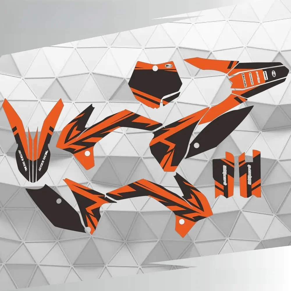 Dla KTM SX 85 SX85 2013 2014 2015 2016 2017 naklejki graficzne naklejki motocyklowe tło spersonalizowany numer nazwa — 2