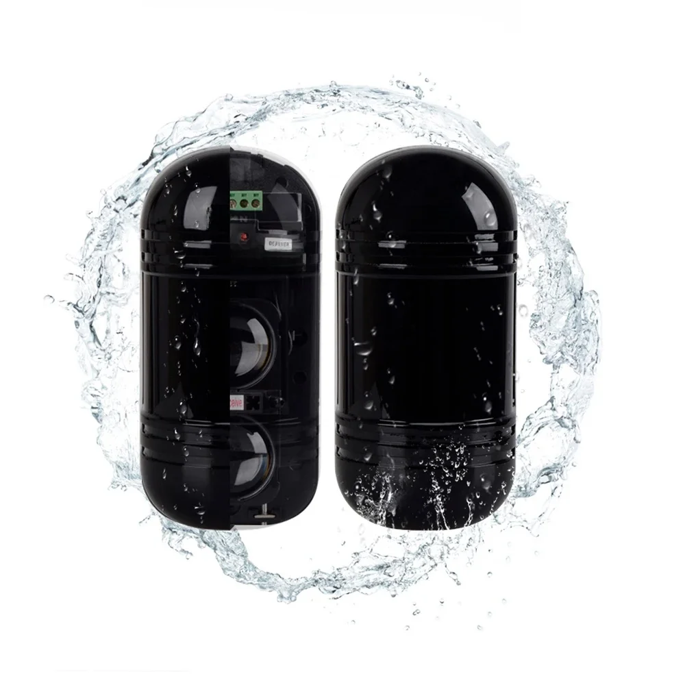 Waterproof Dual Beam Sensor Active Infrared Intrusion Detector Outdoor Perimeter Wall Barrier Fence for GSM alarm