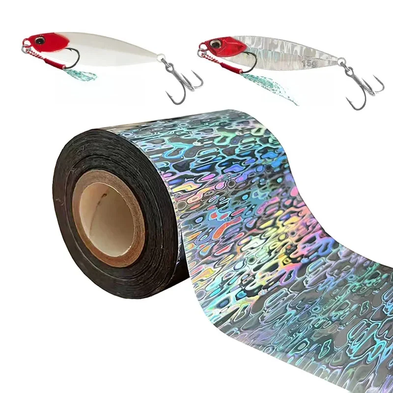 Feuille d'estampage à chaud leurre de pêche gabarits appâts souples durs hologramme cuillère tampon papier bricolage accessoires transfert de chaleur Film holographique