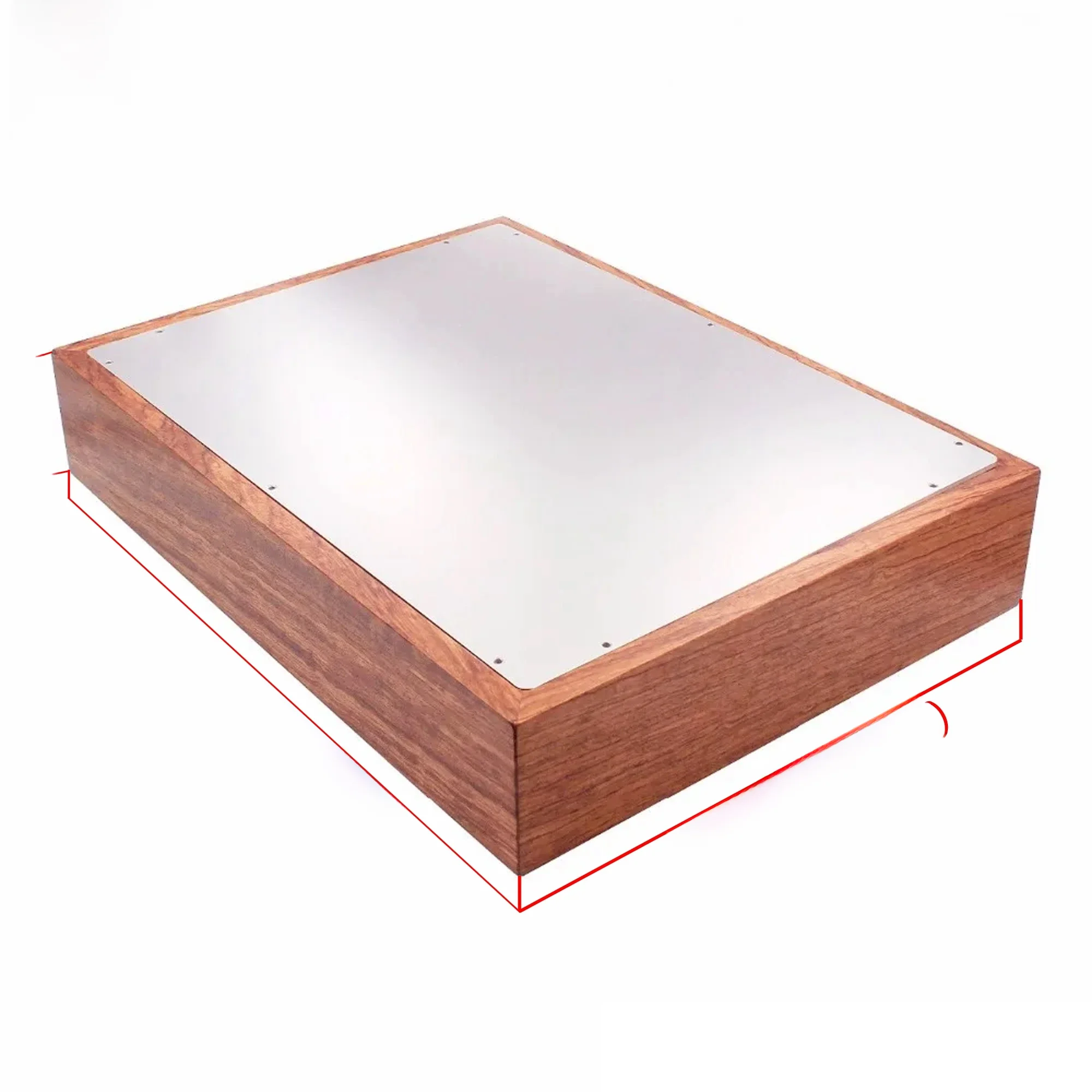 380x280x70mm Massivholz Aluminium Gehäuse Fall Box Chassis für Vintage Audio Verstärker DAC CD Player DIY Projekt