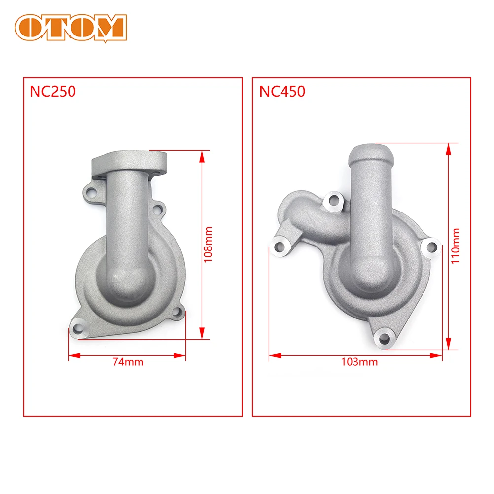 OTOM Motorcycle Water Pump Cover Guard Protector Lid For ZONGSHEN NC250 ZS177MM NC450 ZS194MQ-2 GR Engine Original Accessories