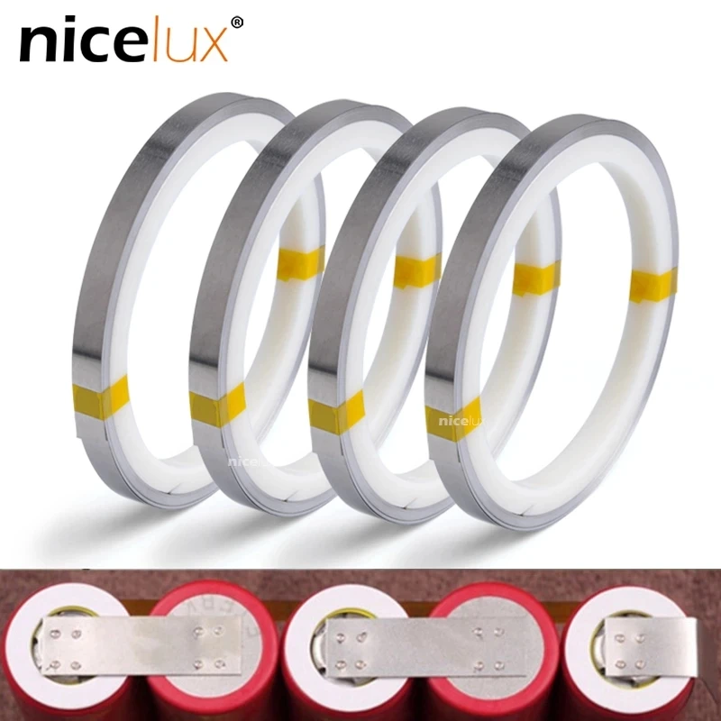 10 meter Li-ion Battery Nickel Sheet Plate Nickel Plated Strip Connector 0.1mm Steel Belt Spot Weld Machine Battery Welder Tape