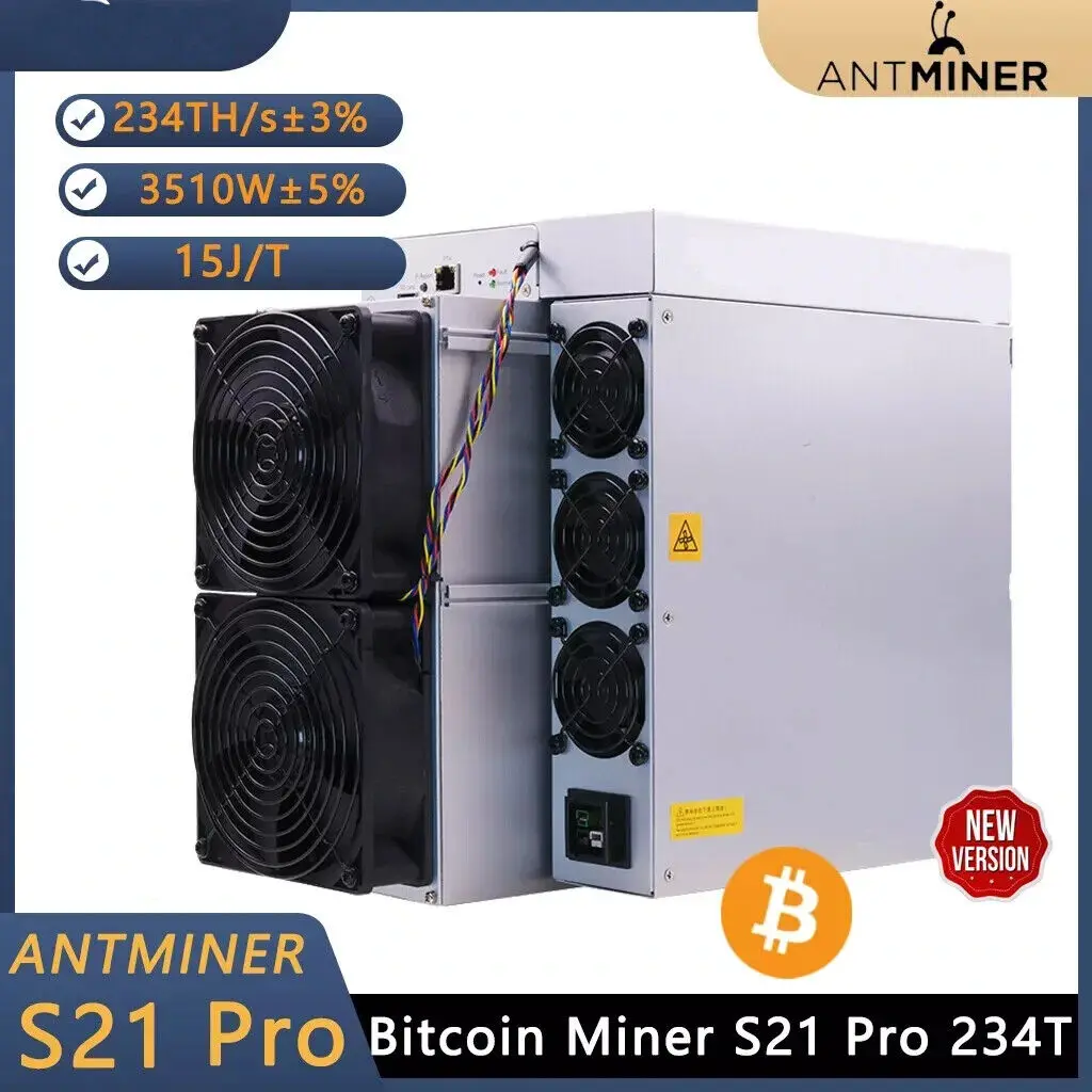 

BUY 2 GET 1 FREE New List Bitmain Antminer S21 Pro 234T 3510W Bitcoin BTC ASIC Miner Ready Stock