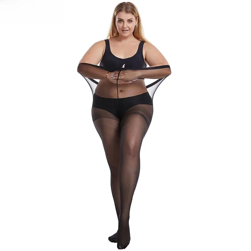 BONAS 20D Ultra cienkie rajstopy duże rozmiary dla kobiet 120kg rajstopy Super elastyczna rozmiar Queen Sexy rajstopy nylonowe Plus Size rajstopy — zdjęcie 2