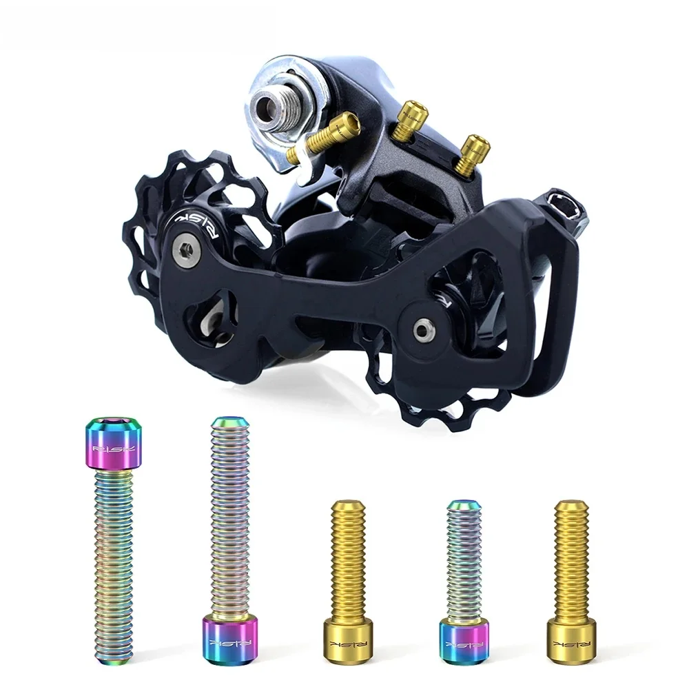 AliExpress RISK M4*13.5 / M4x20 mm Titanium Alloy Bike Front / Rear Derailleur Bolts for MTB Bicycle XT X7 X9 Shift Adjustment Screw