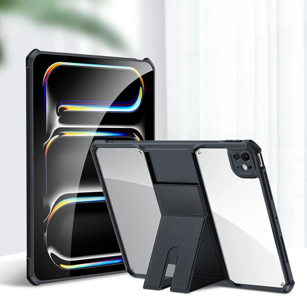 Etui na Tablet Xundd dla iPad Air iPad Pro 11 13 calowa 2024 odporna na wstrząsy obudowa ochronna na zderzak przezroczysta tylna pokrywa z uchwytem — zdjęcie produktu 7