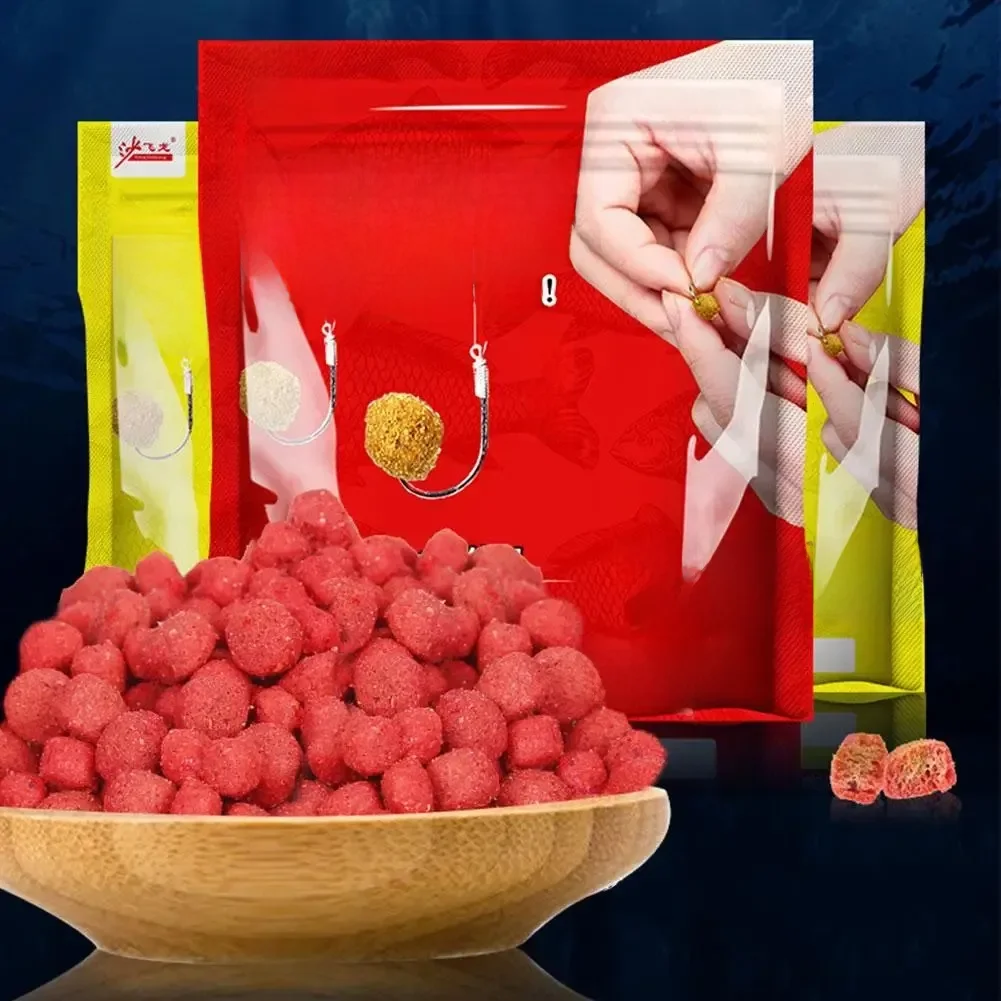 Fibre de blé pêche alimentation aquatique leurre atrayant nutrition granulaire nourriture saveur de poisson parfum Pesca carpe morsure crochet tremper appât souple