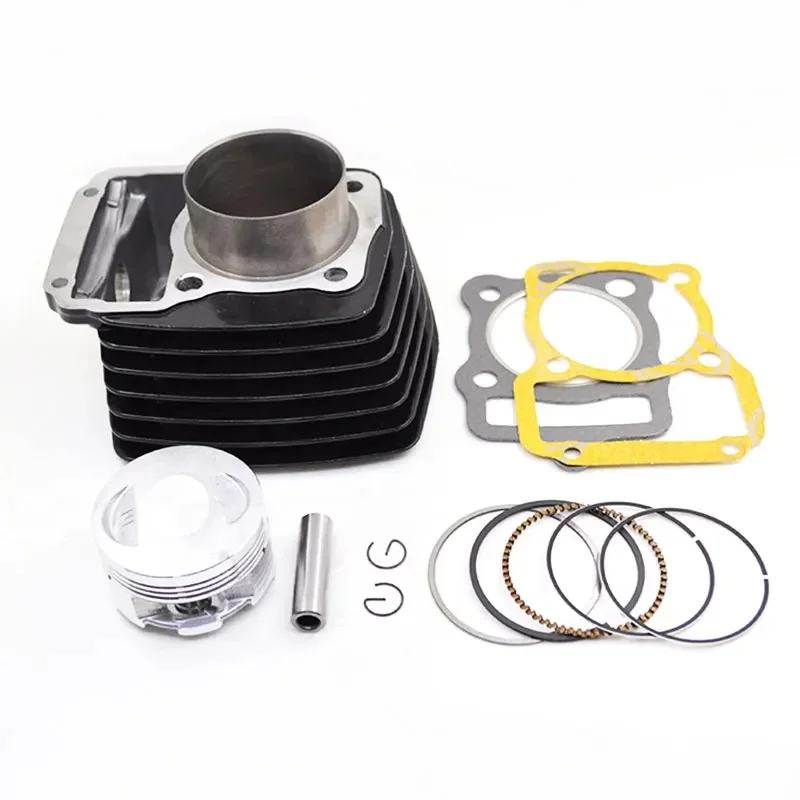 Czarny zespół cylindra motocyklowego STD 56.5mm duża pojemność 62mm do KEEWAY SUPERLIGHT 125 125cc 150cc — zdjęcie 2