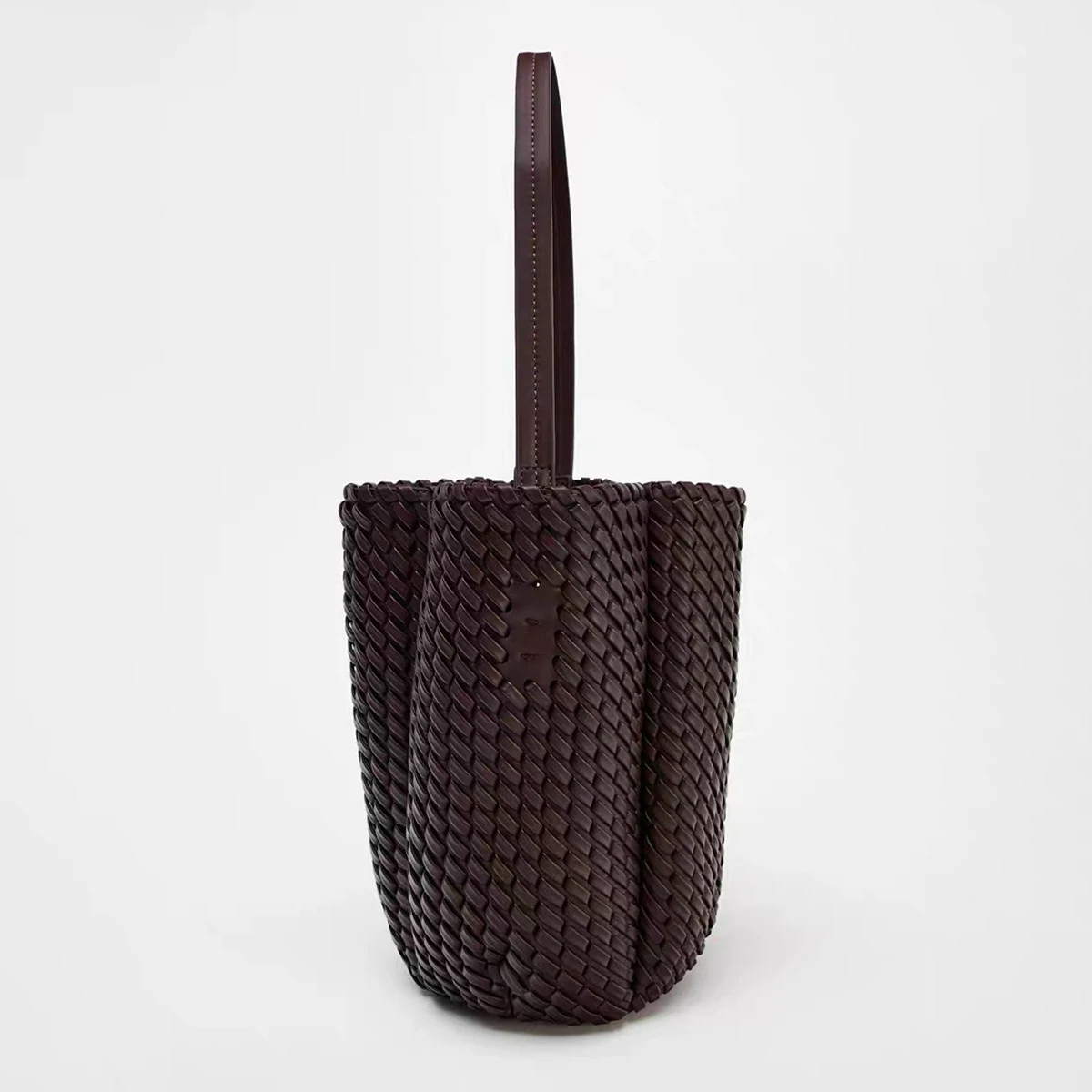 

Новая тканая винтажная сумка-ведро, стильная и повседневная маленькая сумка-тоут для повседневного использования, женская сумка, сумка через плечо, сумка подмышками.