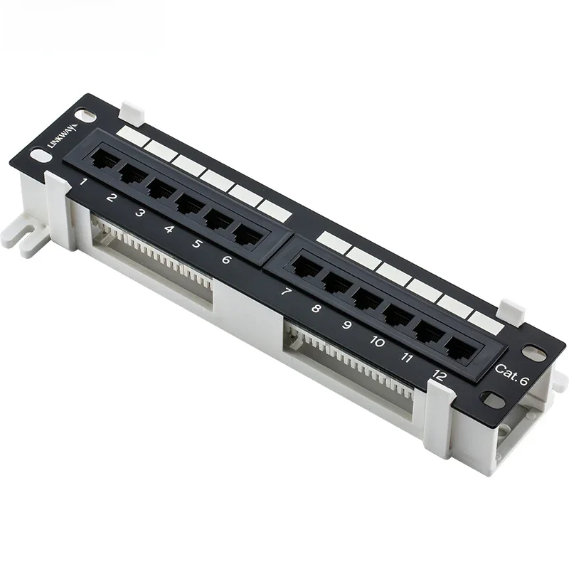 10-calowy 12-portowy modułowy PANEL krosowy CAT6 12 portów 10 "RACK & WALL MOUNT dostępne — zdjęcie 2