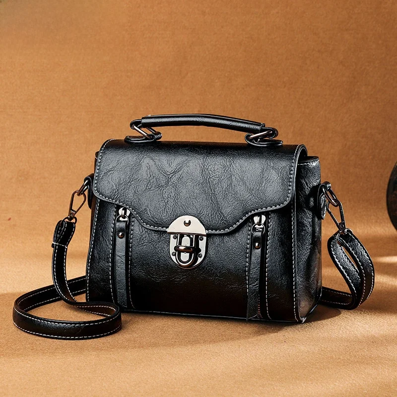 Torebka damska nowa moda ze skóry PU z zamkiem torba na ramię o dużej pojemności damska torba typu crossbody Tote bolsos — zdjęcie 2