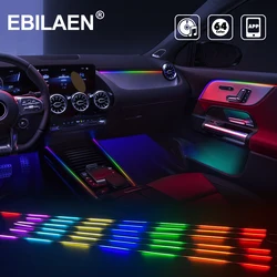 Symphony Full Color Car Interior Light Dual Zone LED Strip Accessories DIY Car Guide Fiber Optic Led Ambient Light App Control