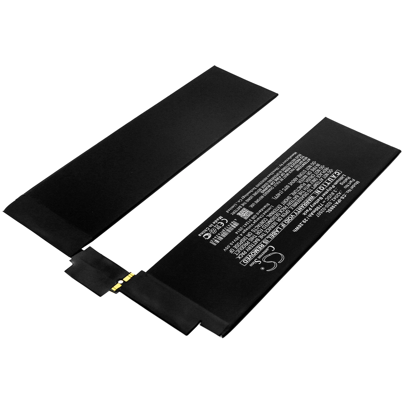 Battery for Apple  A1934, A1979, A1980, A2013, iPad 8.3, iPad Pro 11, iPad Pro 11 2018 3rd Gen 3.8V