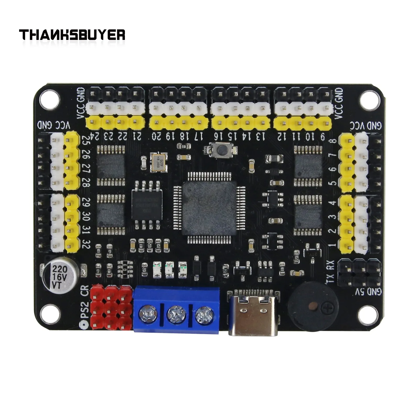 32 Channel Servo Control Board Robot Control Board Servo Controller with ps2 Remote Control