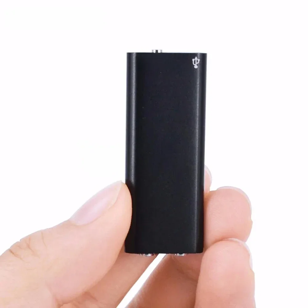 Profissional Digital Audio Gravador de Voz, Mini Ditafone, MP3 Player, USB Flash Drive, Global,