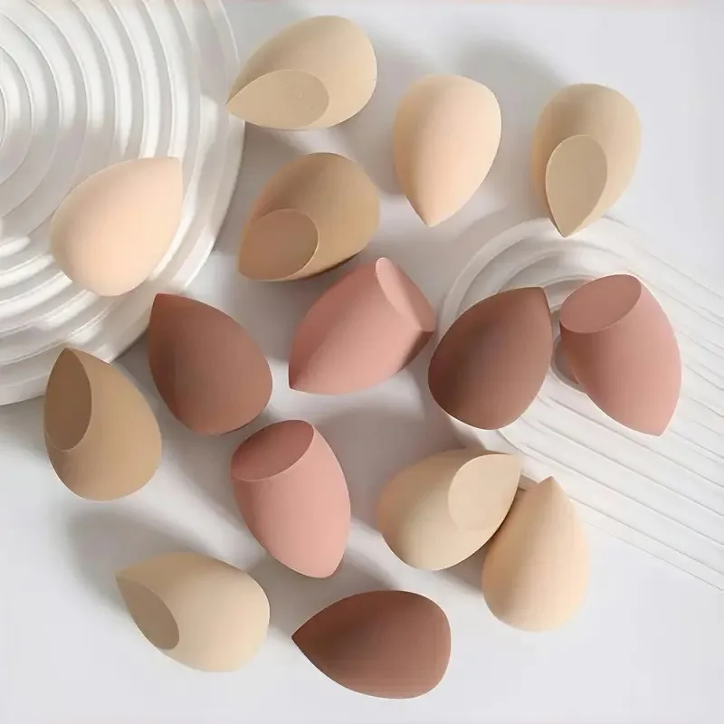 3-Piece Coffee Beauty Sponge Set, Hydrophilic Polyurethane, Less Powder Absorption for Makeup