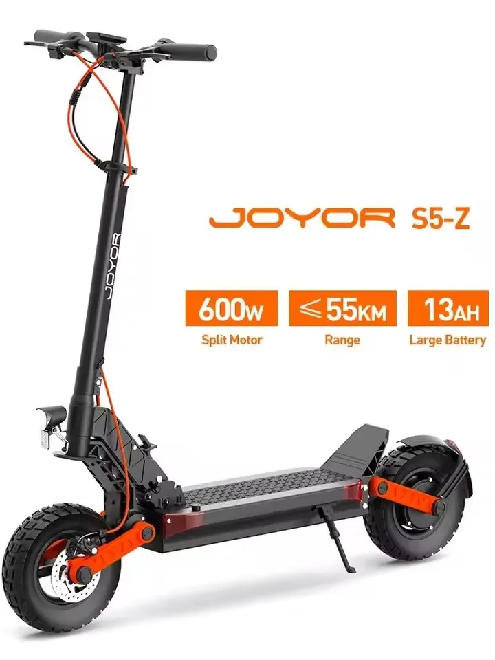 S5-Z Foldable EScooters 600W Motor 48V13Ah Battery Adjustable Height Electric Scooter Adult 10*3.0 Widen Tires E-Scooter