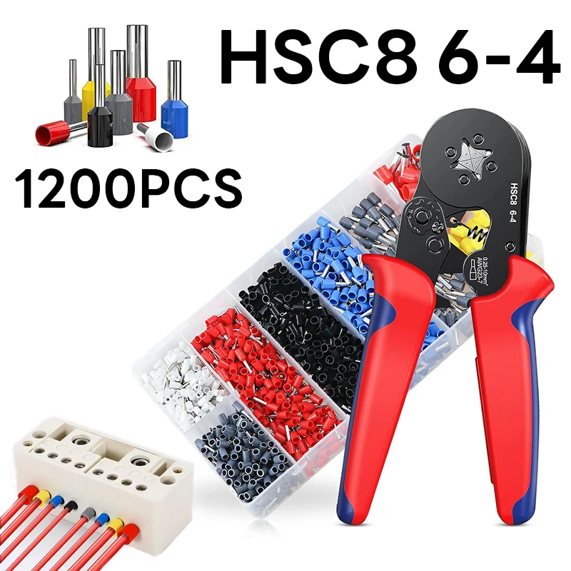 

Ferrule Crimping Tool HSC8 6-4 Electrical Crimper Plier For Wire End Crimp Tube Terminals Electrical Circuit Repair