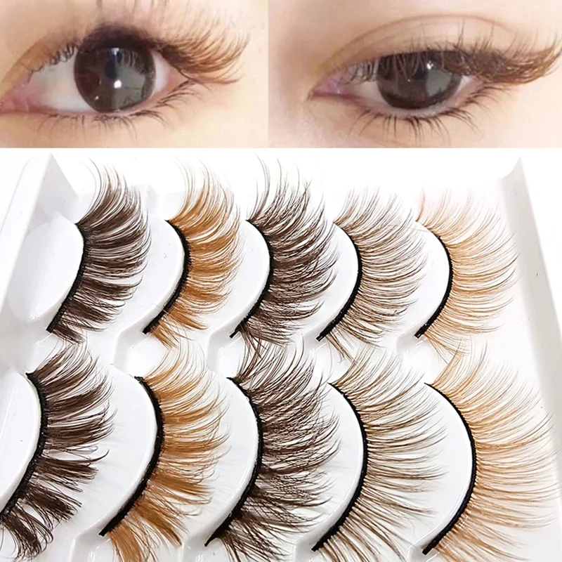 OKAYLASH 5 par Mix brązowe kolorowe rzęsy 3D naturalne puszyste kolor kawy przedłużanie rzęs sprzedaż hurtowa dostawa — zdjęcie 2