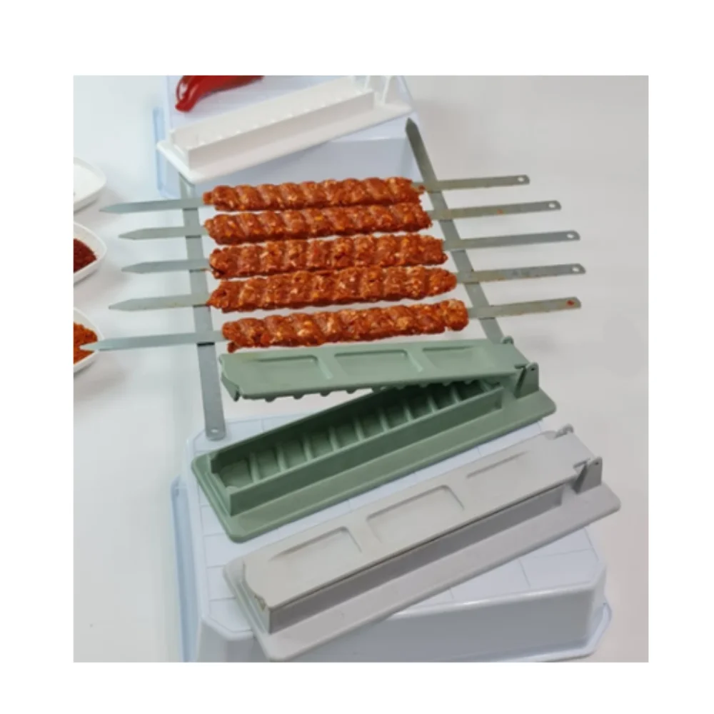 Adana Skewers Kebab Maker Barbecue Stringer Box Machine Beef Meat Vegetables Grill Kitchen Accessories Outdoor BBQ Gadget Hobby Useful Turkish Made