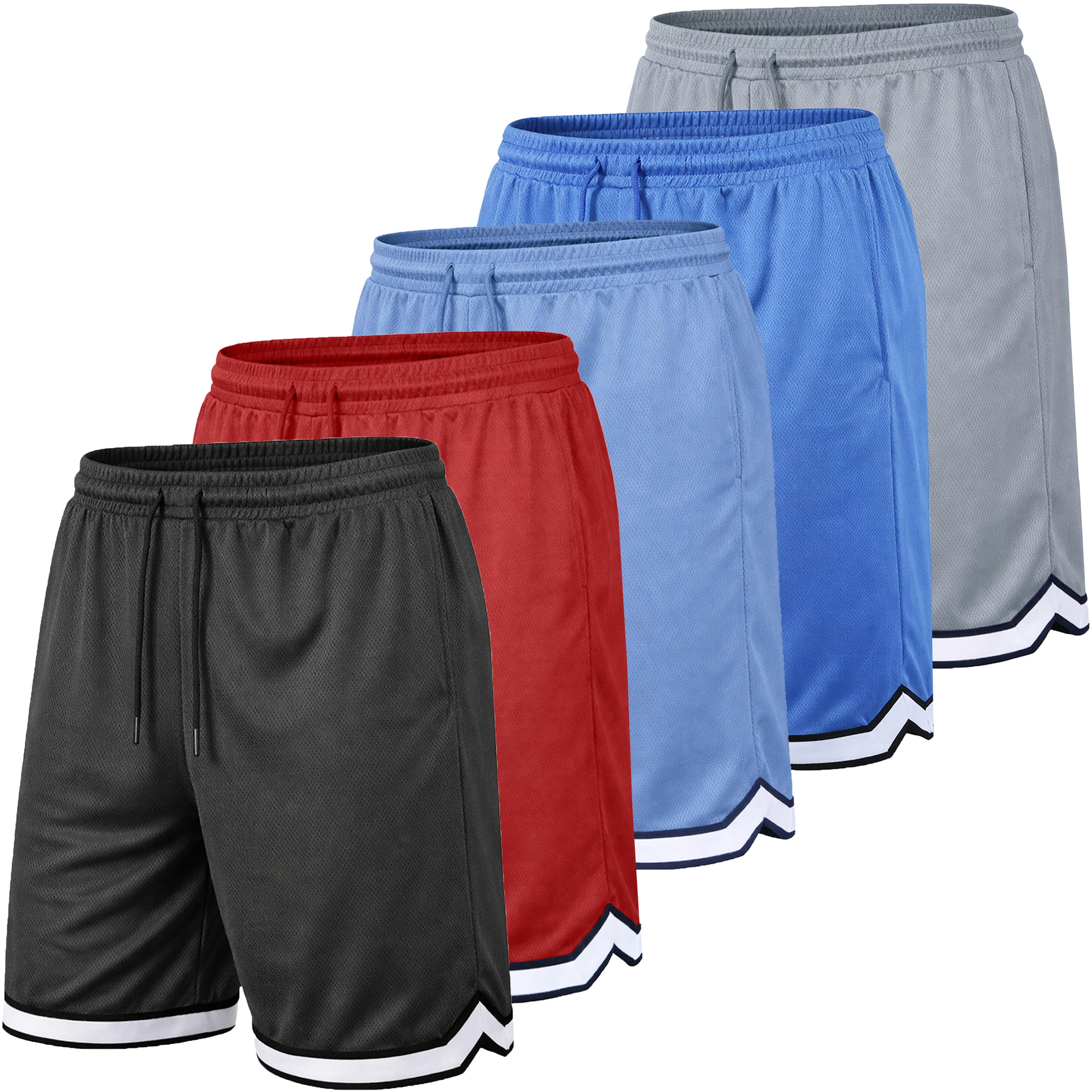 

Men's Lightweight Breathable Moisture Wicking Mesh Atheletic Shorts with Pockets