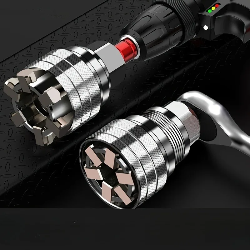 Adjustable Metal Sleeve Tool, Universal Hex Nut Wrench, Multi-Functional Socket Tool, Construction Tool, Adjustable Wrench
