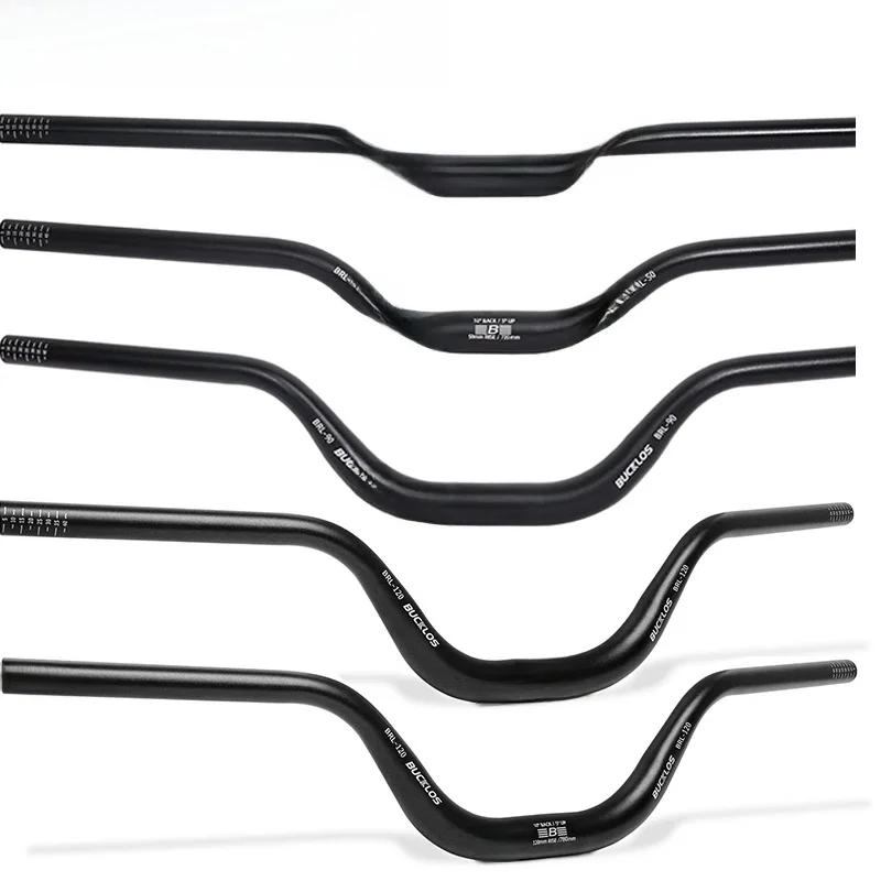 AliExpress BUCKLOS Bicycle Handlebar 580/620/720/780MM MTB Handlebar 31.8MM 25.4MM Bike Swallow Handle Bar Aluminum Alloy Bicycle Riser Bar