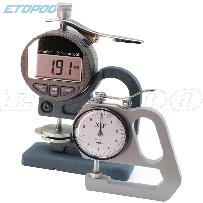 Esponja Digital Medidor de Espessura Medidor de Espessura de 127 mm Desktop Grande Cabeça de Medição Ferramenta de Medição 0.01 mm de Diâmetro