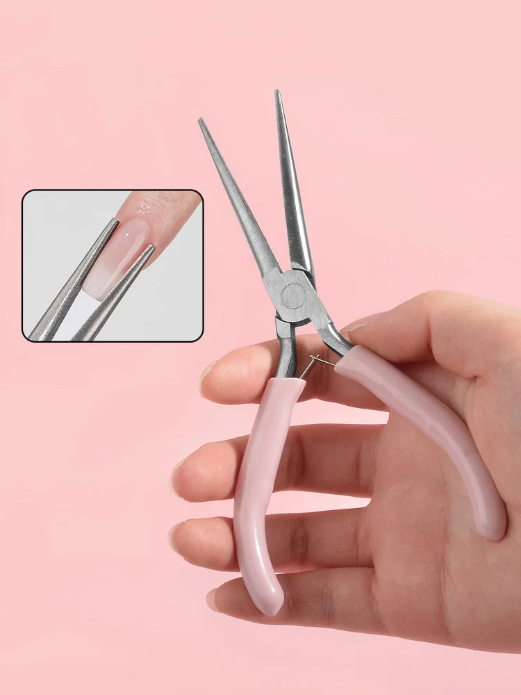 1 Uds. Pinzas acrílicas para uñas curvas C, herramienta de pellizco, pinzas para dar forma, Clips de extensión de uñas, esmalte de Gel UV, extender puntas falsas de uñas