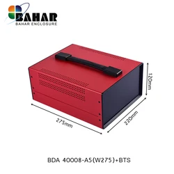 Bahar Enclosure Iron Case Wire Connection Box Metal Instrument Case Project Housing For Electronics Battery Box BDA40008-W275