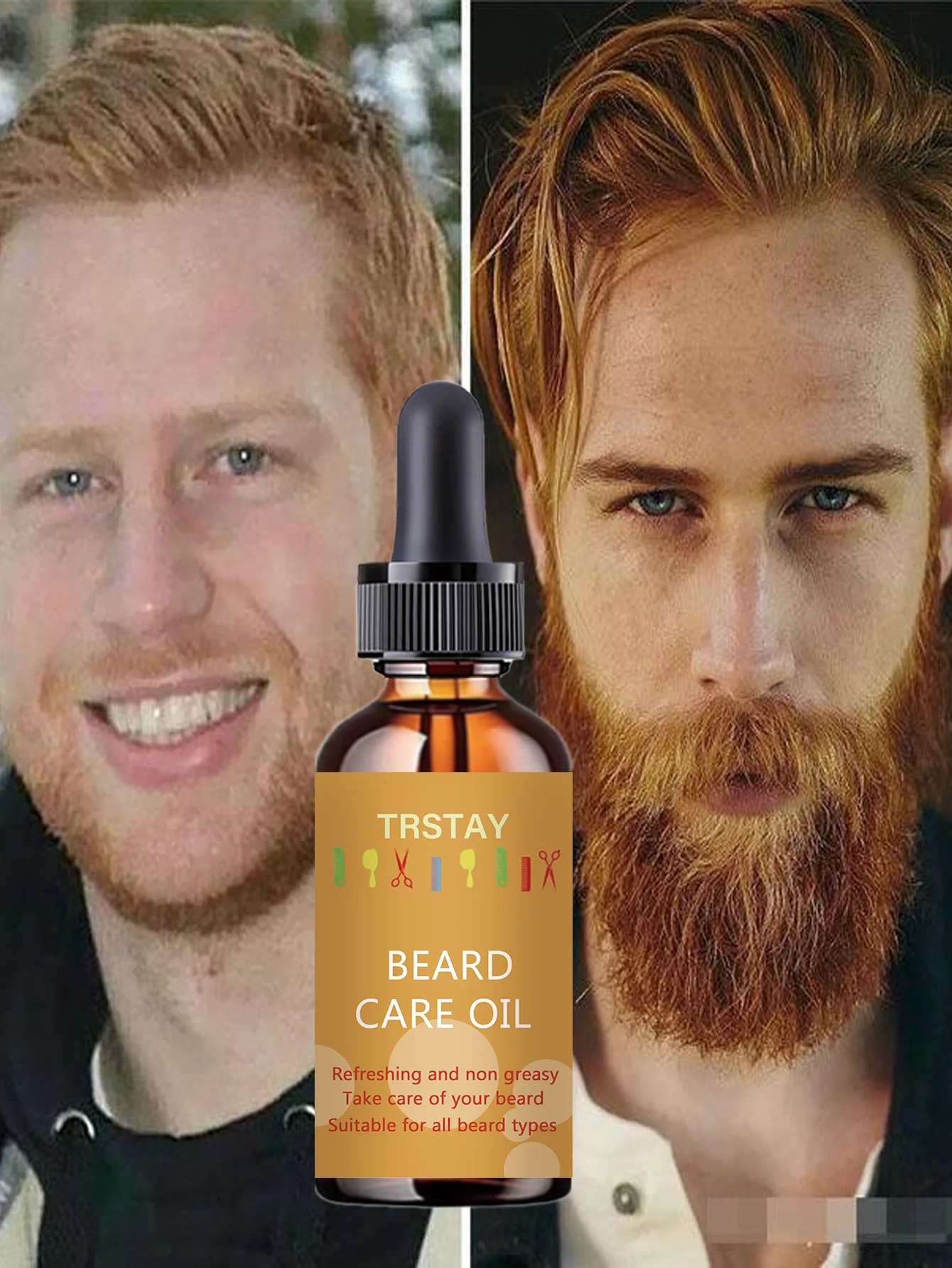 Nourishing Beard Essential Oil with Natural Ingredients for Smooth Soft Healthy Beard Care Perfect Gift for Boyfriend Husband Da