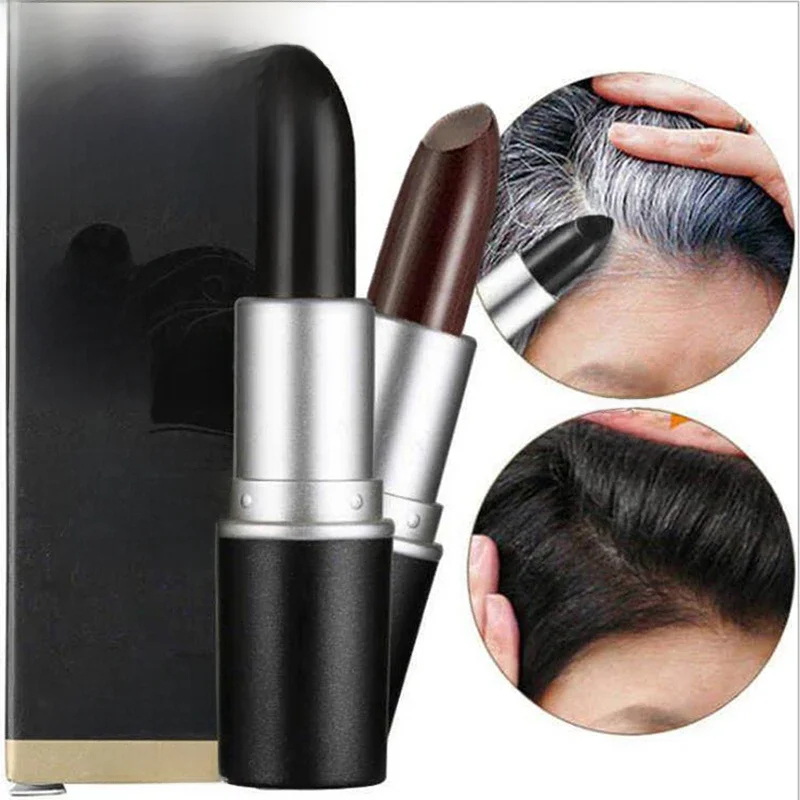 Teinture pour cheveux à usage unique, couverture instantanée des racines grises, document capillaire, crème modifiée, anciers, couverture temporaire, embaupour cheveux blancs, 3.8g