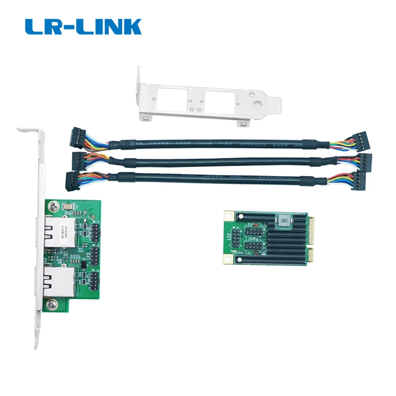 LR-LINK 2217PT Mini scheda di rete PCIe 10/100/1000Mbps adattatore di rete Ethernet in rame Gigabit a doppia porta basato su Chip Intel I350