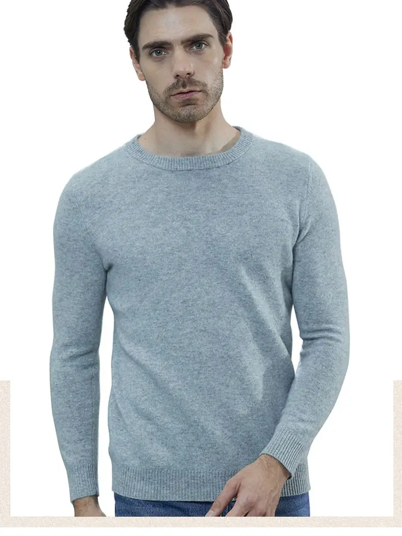 

LINY XIN 2022 Men’s Sweater 100% Merino Wool Fall Winter Warm Cashmere Sweater Men Clothing Pullover Knitted Fashion Pull Tops