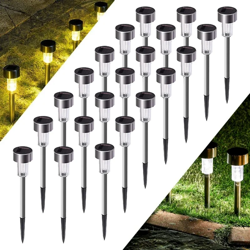 10/20/30PACK Solar Garden Light Outdoor Waterproof LED Solar Powered Lamp Decoration Street Lantern for Walkway Yard Patio