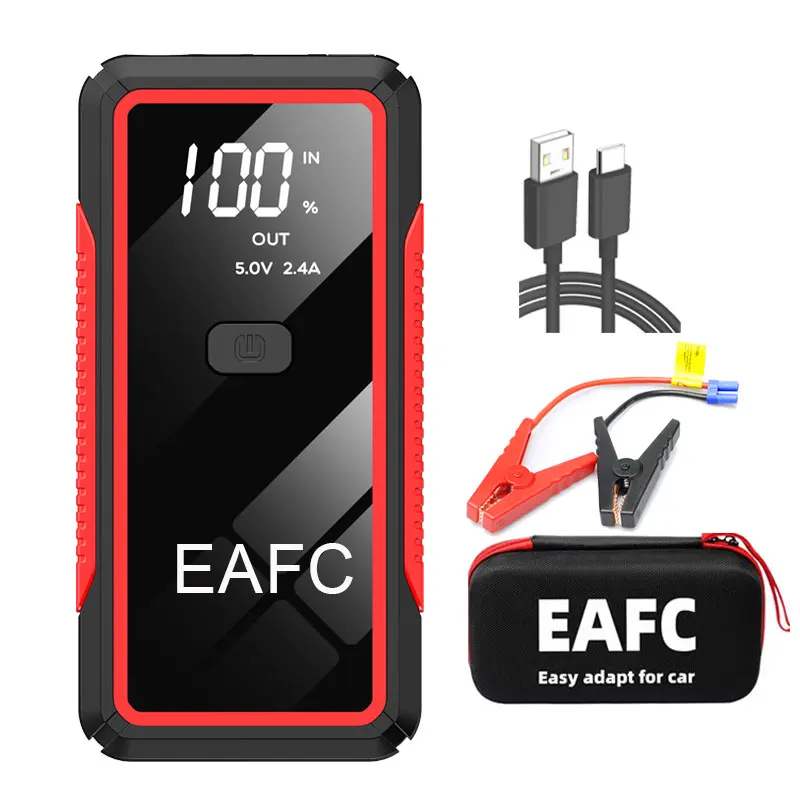 EAFC 2000A Peak Car Jump Starter & 10000mAh draagbare powerbank – Boost 12V benzine 6,0L / diesel 4,0L voertuigen