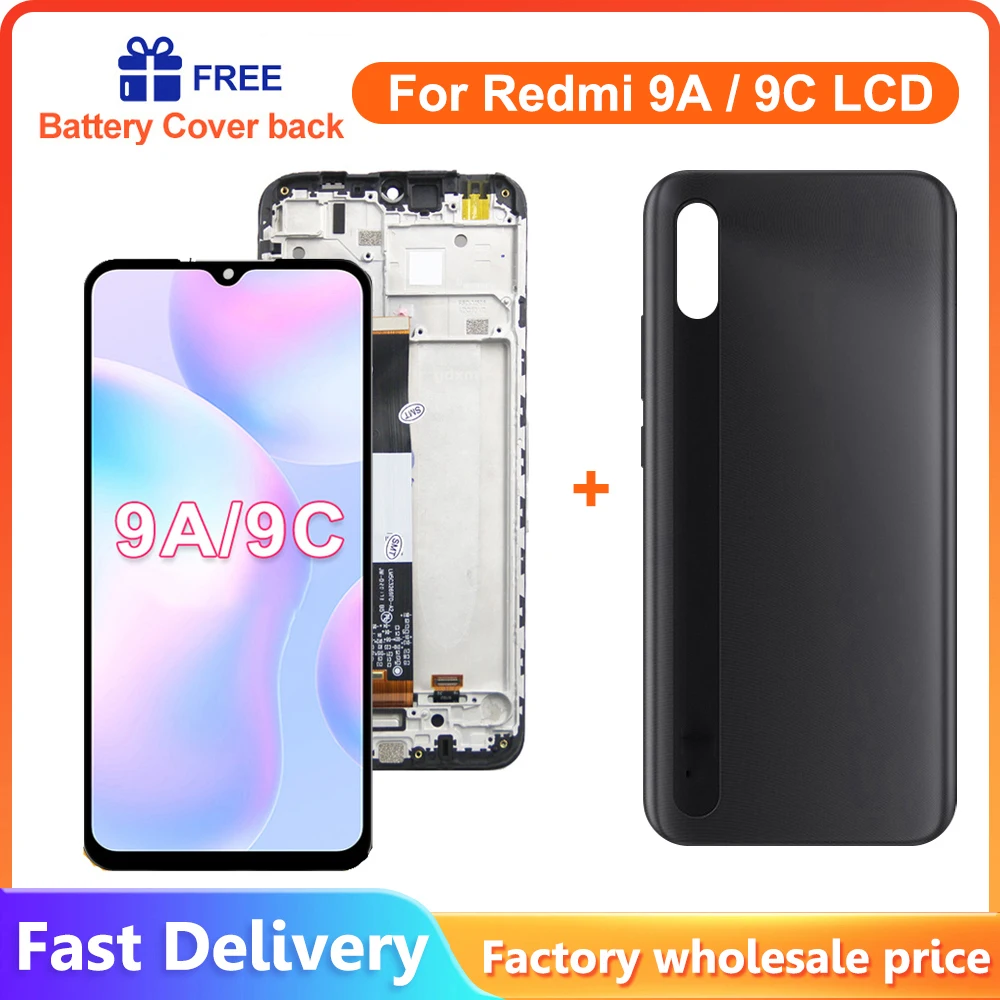 6.53\'\' LCD For Xiaomi Redmi 9A LCD Display Touch Screen Digitizer Assembly With Frame For Xiaomi Redmi 9C 9 C LCD