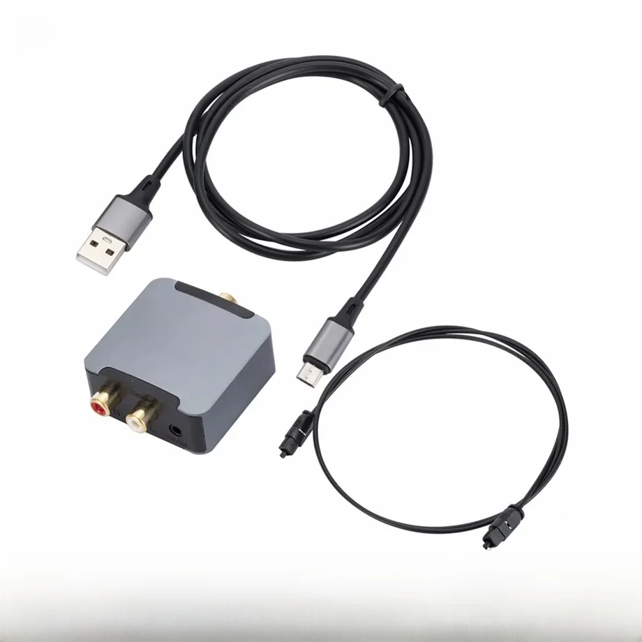 Convertisseur Audio numérique-analogique DAC optique SPDIF Toslink entrée coaxiale vers L/R RCA prise Jack 3.5mm sortie amplificateur casque