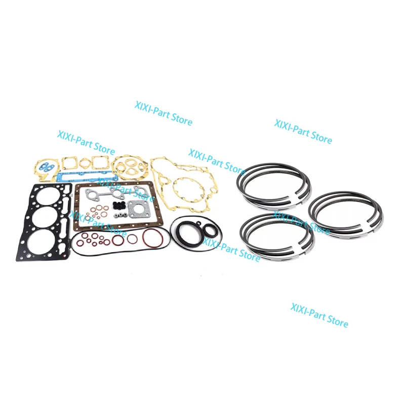 

For Kubota D1105 Full Gasket Kit Set+Piston Ring 78*2HK+1.5+4 3 Cylinder Engine Cylinder Head Gasket Overhaul Rebuild Kit