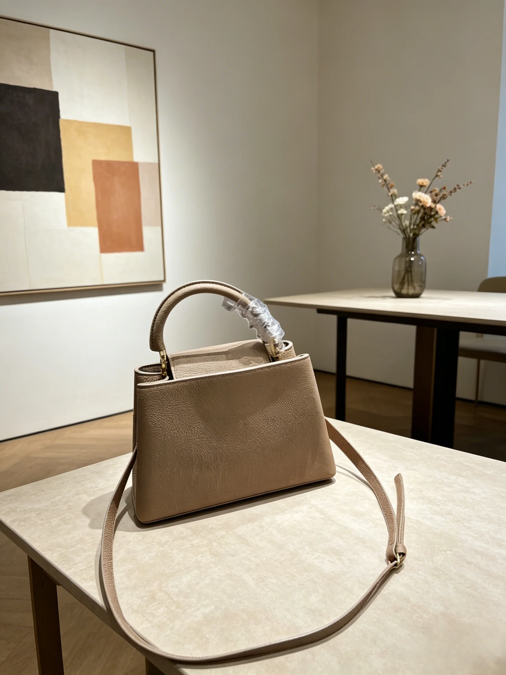 Women's Minimalist Flap Handbag Soft Textured Shoulder Bag Classic All-Match Size:27*17cm