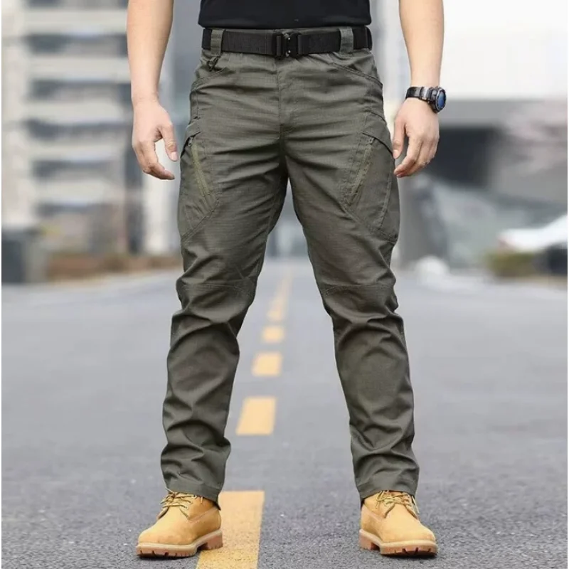 

2025 Multiple pockets Tactical Cargo Pants Men Cotton Overalls Outdoor Work Trousers Big Size Hombre Clothing Camo Hiking Pants