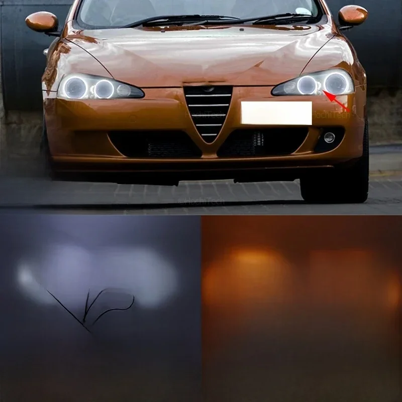 Bawełniane pierścienie świetlne Switchback DRL LED Angel Eyes Kit do Alfa Romeo 147 2005-2010 Samochodowe reflektory modernizacyjne Stylizacja samochodu — zdjęcie 2