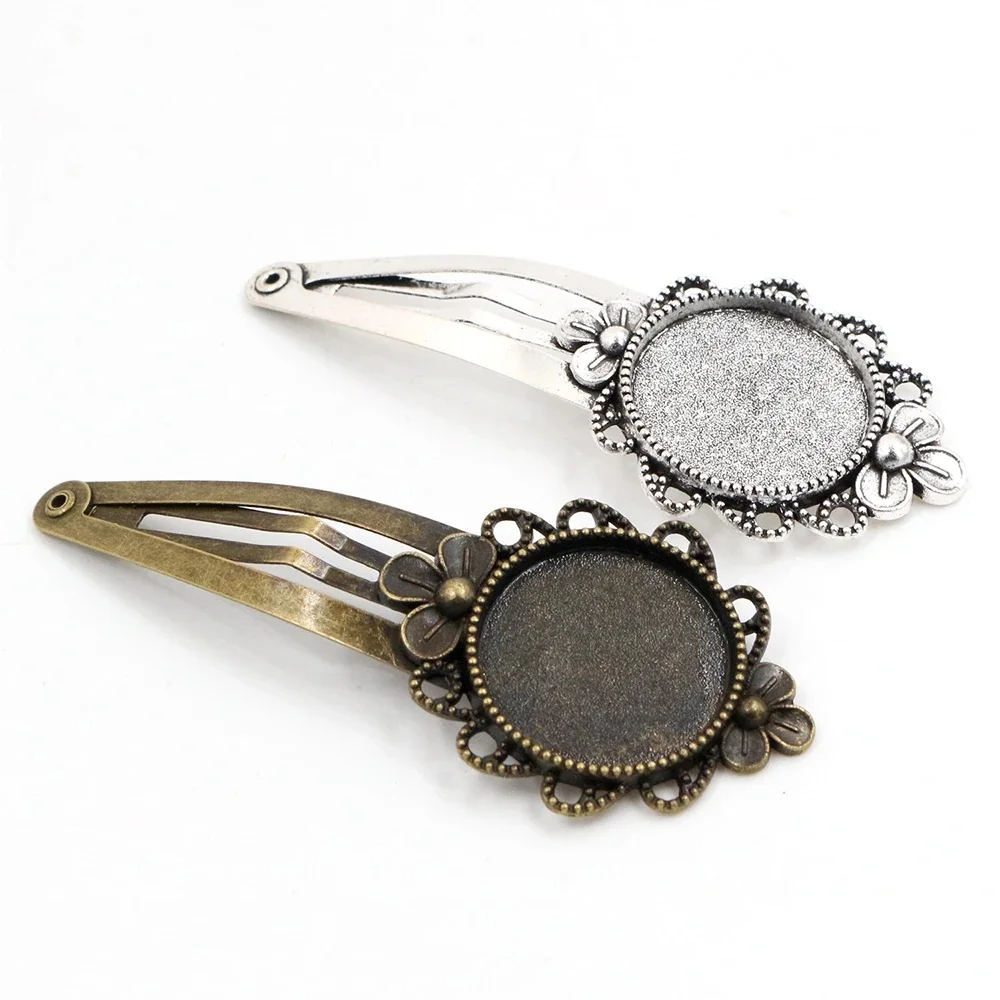 5 szt. 20mm 18mm 18x25mm rozmiar wewnętrzny okrągły/owalny materiał miedziany spinki do włosów spinka do włosów podstawa kaboszon kamea — zdjęcie 2