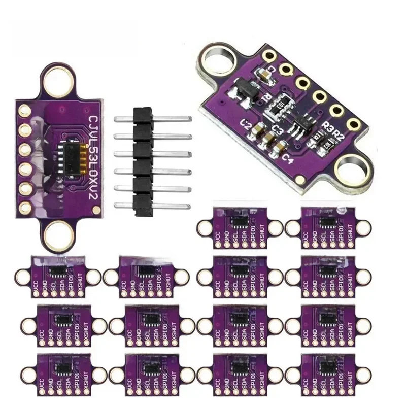 1-10 pièces VL53L0X temps de vol (ToF) capteur de portée Laser rupture 940nm GY-VL53L0XV2 Module de Distance Laser I2C IIC avec broche
