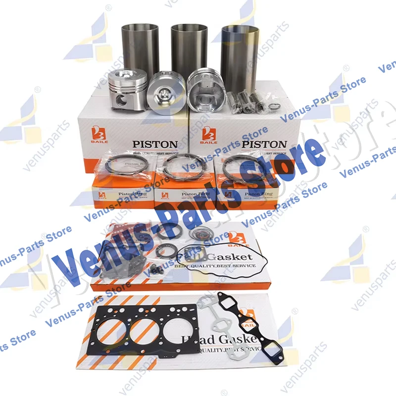 For Yanmar 3TNE78 Overhaul Rebuild Kit 3TNE78A Piston Rings Cylinder Liner Full Gasket Set Engine Parts