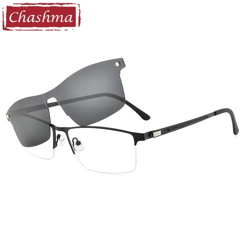 

Chashma Prescription Glasses Men Oversize Polarized Magnetic Clip Eyewear Lenses for Recipe Progressive Multifocal Spectacles