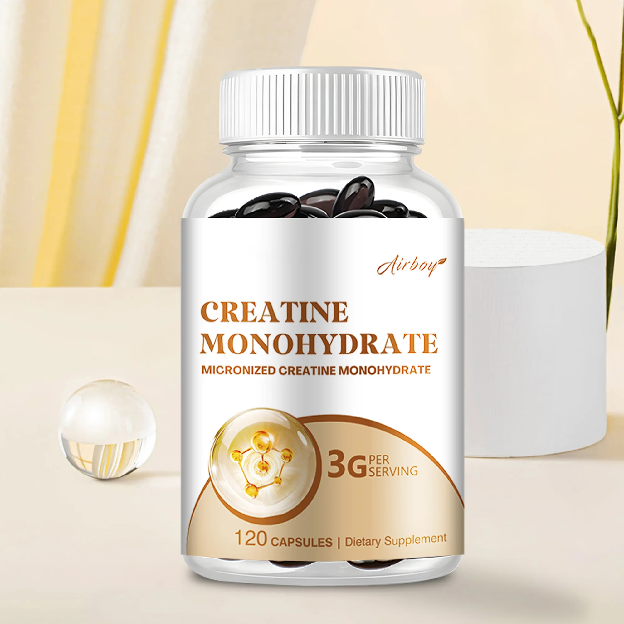 Creatine Monohydrate - Helps Build Muscle, Improve Athletic Performance, Increase Energy and Fight Fatigue - 120 Capsules