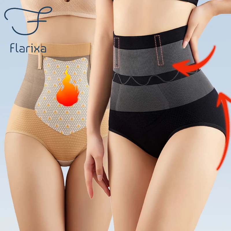 Flarixa Frauen Winter Thermo-Unterwäsche Hohe Taille Flache Bauch Höschen Warme Palace Unterhose Nahtlose Slips Fieber Thermo Kleidung