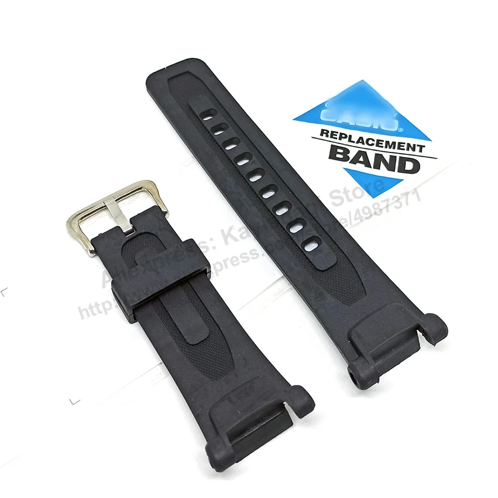 Fits/For Casio Protrek PRG-40 , PRG-240 - 28mm Black Rubber Replacement Watch Band Strap